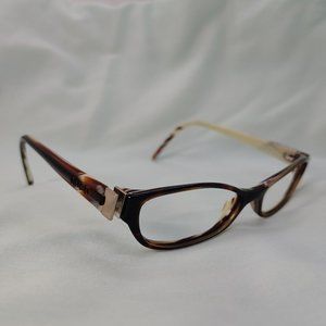 HUGO BOSS Eyeglass Frames HG 15605 Full Plastic Rim White Brown Oval